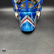 Henrik Lundqvist Signed Goalie Mask 2015 New York Neon Blue Edition Signature Edition Autographed Tribute