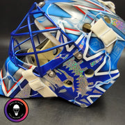 Henrik Lundqvist Signed Goalie Mask 2015 New York Neon Blue Edition Signature Edition Autographed Tribute