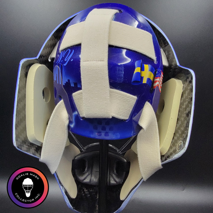 Henrik Lundqvist Signed Goalie Mask 2018 New York SILVER Edition Autographed Signature Edition