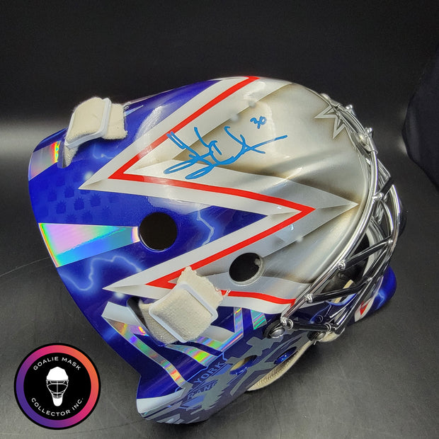 Henrik Lundqvist Signed Goalie Mask 2018 New York SILVER Edition Autographed Signature Edition