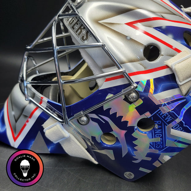 Henrik Lundqvist Signed Goalie Mask 2018 New York SILVER Edition Autographed Signature Edition