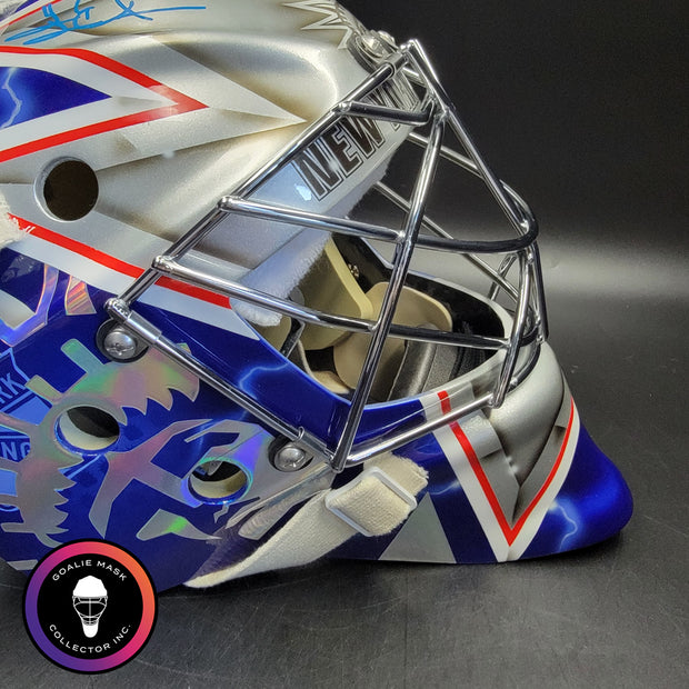 Henrik Lundqvist Signed Goalie Mask 2018 New York SILVER Edition Autographed Signature Edition