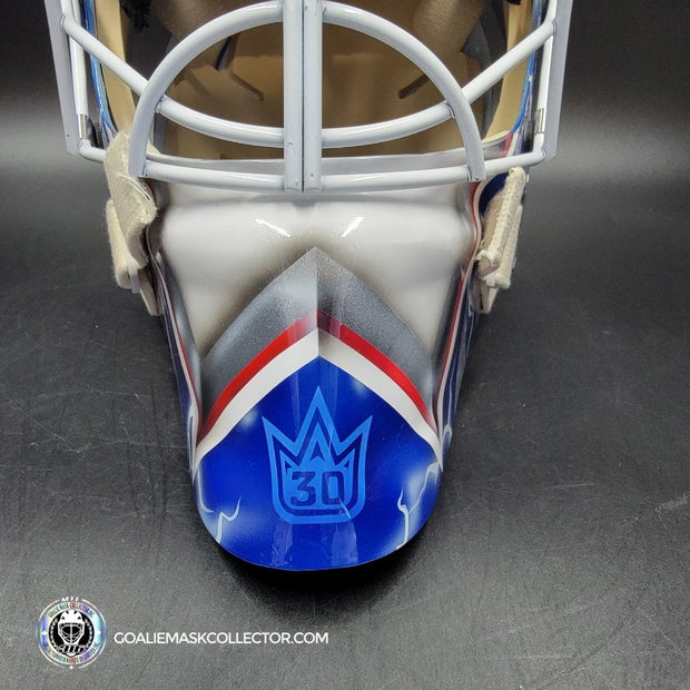 Henrik Lundqvist Signed Goalie Mask 2018 New York WHITE Edition Autographed Signature Edition Tribute