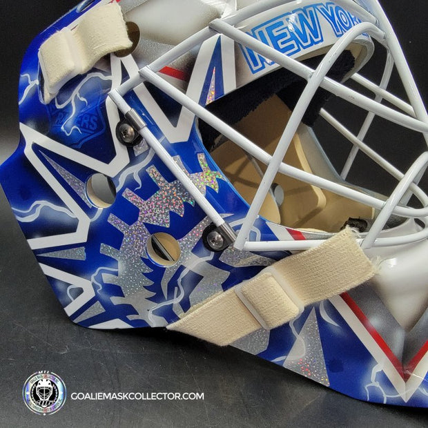 Henrik Lundqvist Signed Goalie Mask 2018 New York WHITE Edition Autographed Signature Edition Tribute