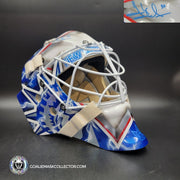 Henrik Lundqvist Signed Goalie Mask 2018 New York WHITE Edition Autographed Signature Edition Tribute