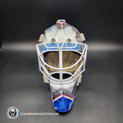 Henrik Lundqvist Signed Goalie Mask 2018 New York WHITE Edition Autographed Signature Edition Tribute