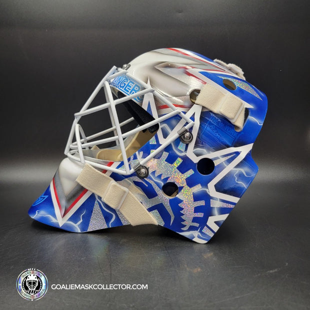 Henrik Lundqvist Signed Goalie Mask 2018 New York WHITE Edition Autographed Signature Edition Tribute