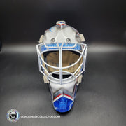 Henrik Lundqvist Signed Goalie Mask 2018 New York WHITE Edition Autographed Signature Edition Tribute