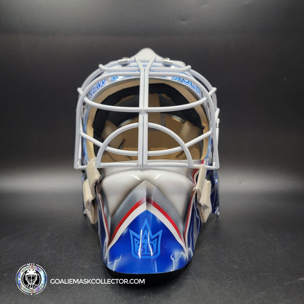 Henrik Lundqvist Signed Goalie Mask 2018 New York WHITE Edition Autographed Signature Edition Tribute