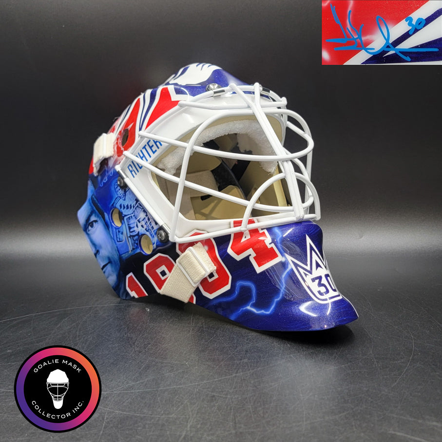Henrik Lundqvist Signed Goalie Mask New York "Mike Richter 1994" Tribute Signature Edition Autographed by Lundqvist Tribute