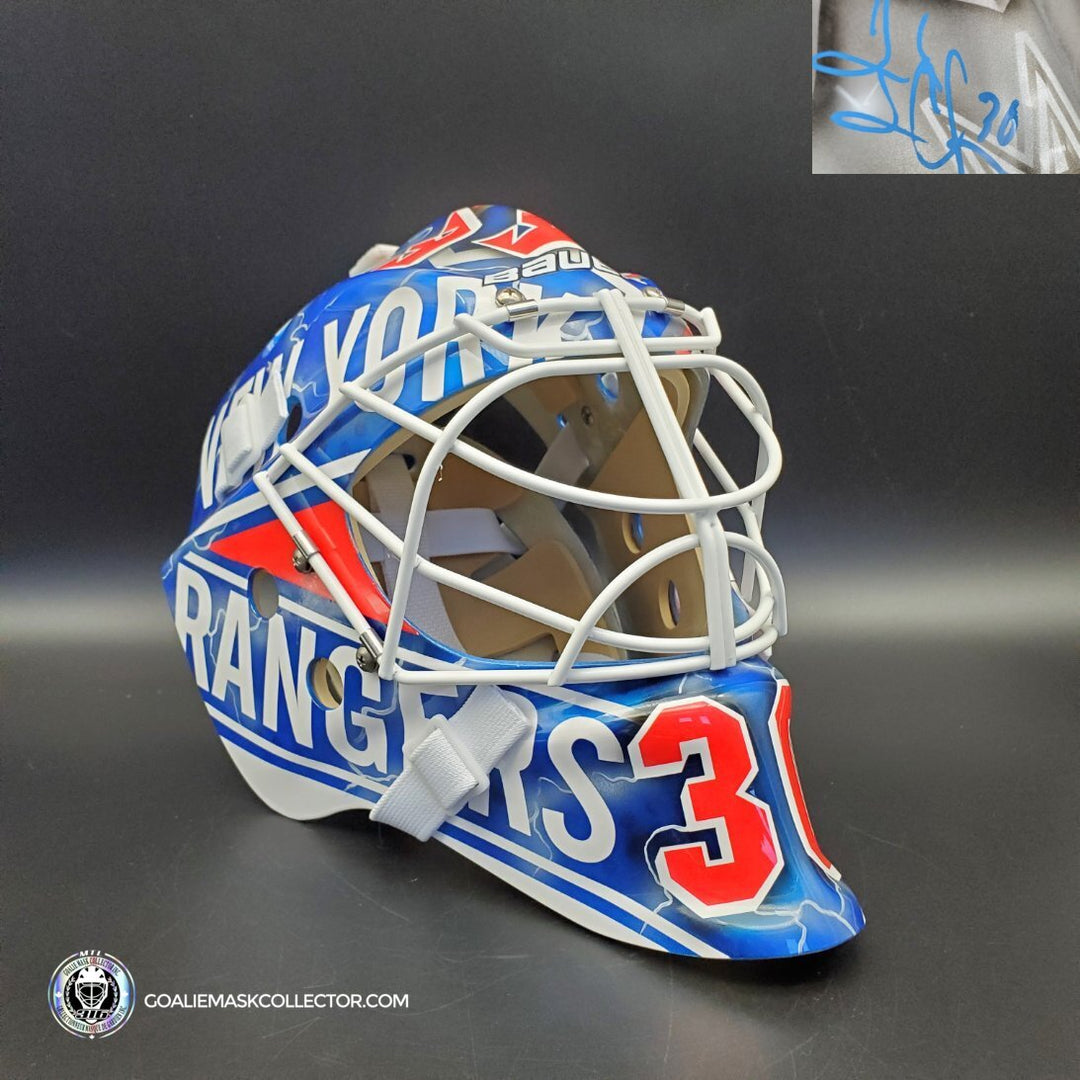 Henrik Lundqvist Signed Goalie Mask NYR 2009 "Triple Crowns" Signature Edition Tribute