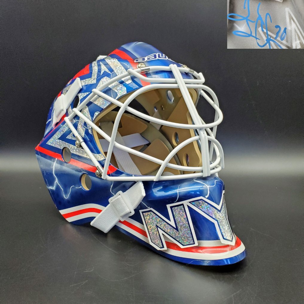 Henrik Lundqvist Signed Goalie Mask NYR 2011-2012 V1 Signature Edition Tribute