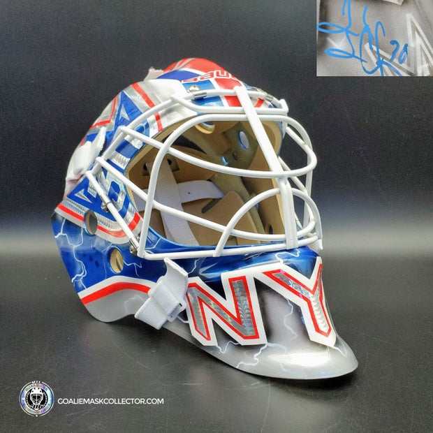 Henrik Lundqvist Signed Goalie Mask NYR 2011-2012 V2 Signature Edition Tribute
