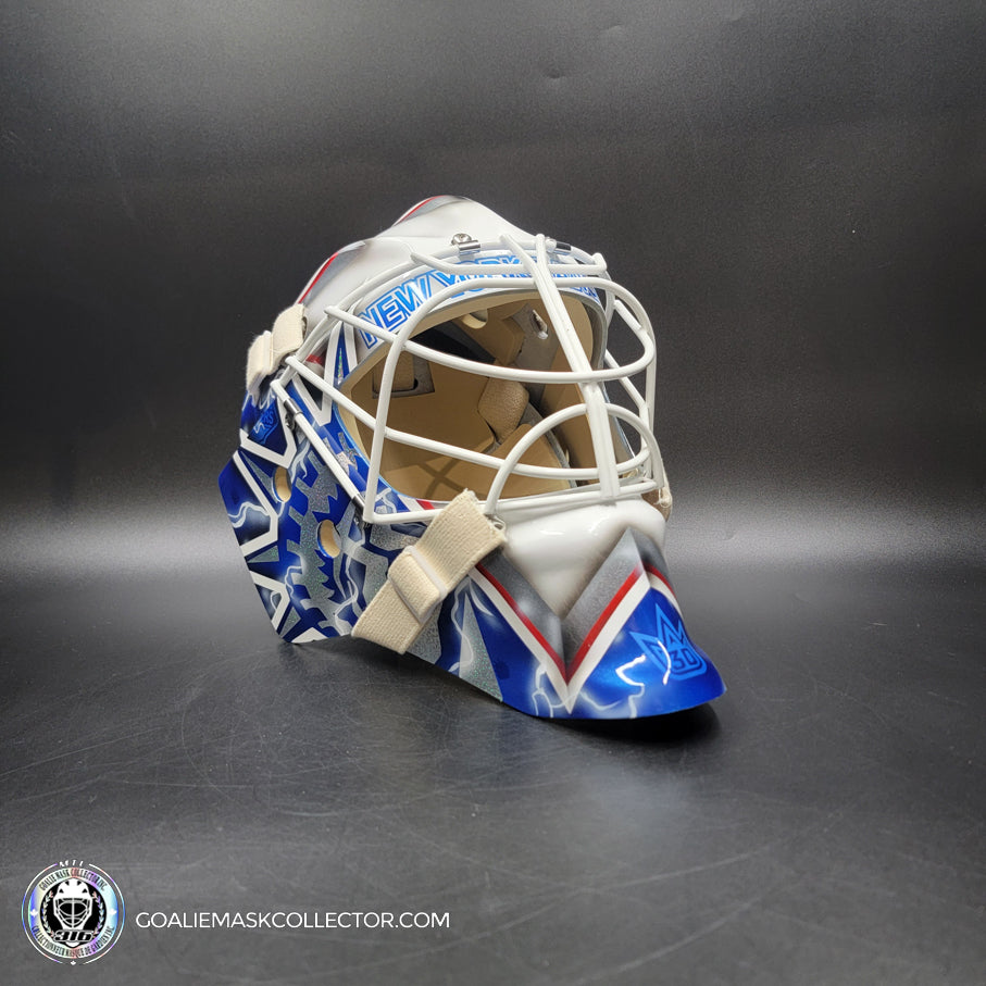 Henrik Lundqvist Unsigned Goalie Mask NYR 2014 Tribute, image size:907x907