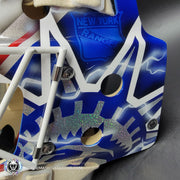 Henrik Lundqvist Unsigned Goalie Mask NYR 2014 Tribute