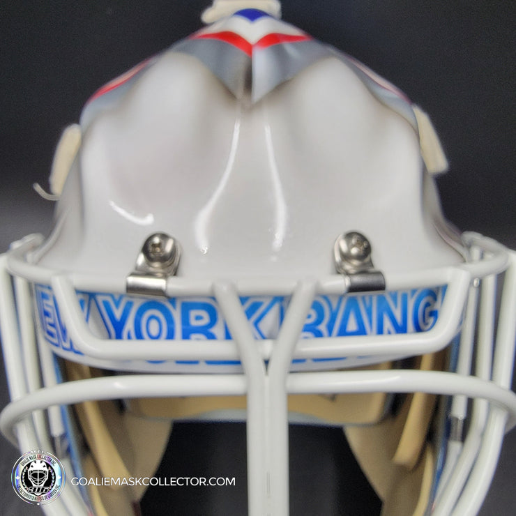 Henrik Lundqvist Unsigned Goalie Mask NYR 2014 Tribute