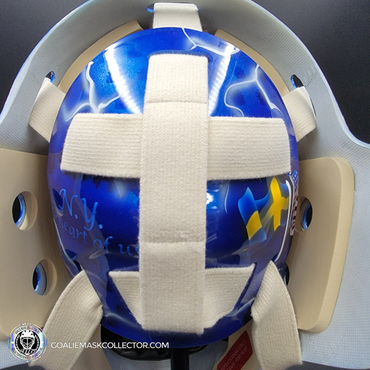 Henrik Lundqvist Unsigned Goalie Mask NYR 2014 Tribute