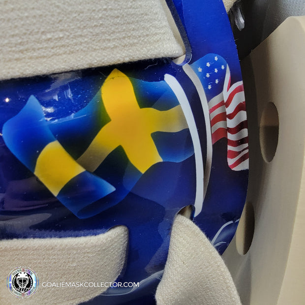 Henrik Lundqvist Unsigned Goalie Mask NYR 2014 Tribute