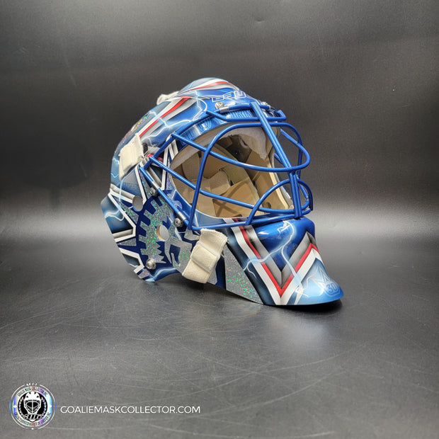 Henrik Lundqvist Unsigned Goalie Mask NYR 2015 Tribute