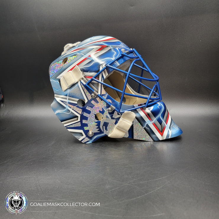 Henrik Lundqvist Unsigned Goalie Mask NYR 2015 Tribute