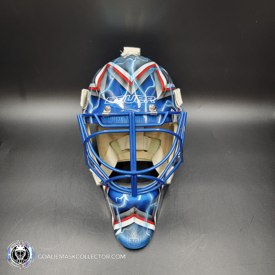 Henrik Lundqvist Unsigned Goalie Mask NYR 2015 Tribute – Goalie Mask  Collector, image size:907x907