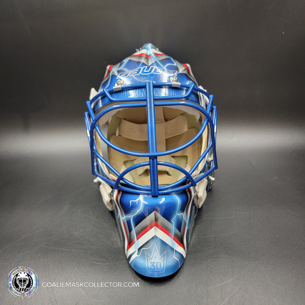 Henrik Lundqvist Unsigned Goalie Mask NYR 2015 Tribute