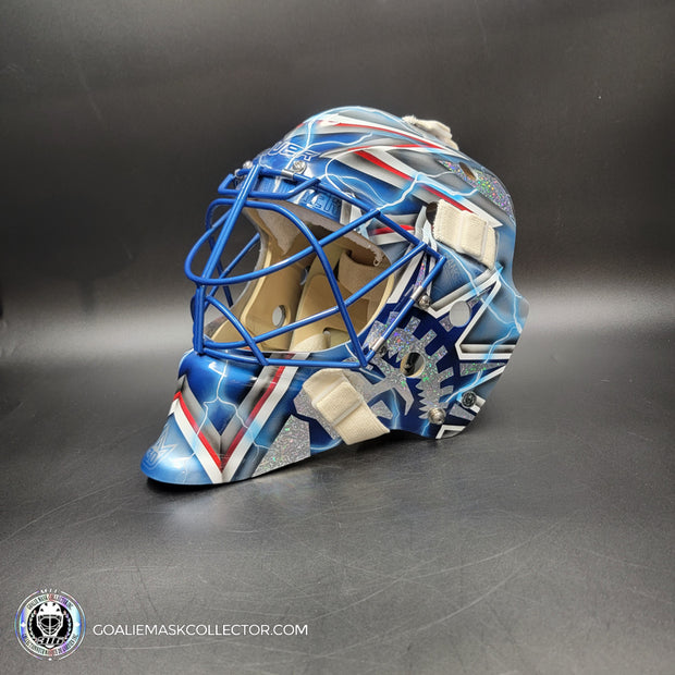 Henrik Lundqvist Unsigned Goalie Mask NYR 2015 Tribute