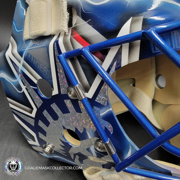 Henrik Lundqvist Unsigned Goalie Mask NYR 2015 Tribute