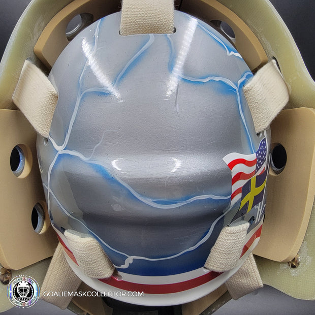 Henrik Lundqvist Unsigned Goalie Mask NYR 2015 Tribute