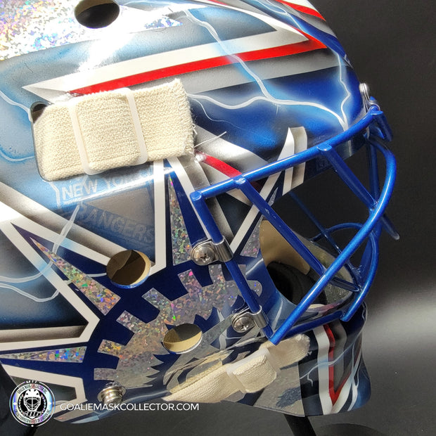 Henrik Lundqvist Unsigned Goalie Mask NYR 2015 Tribute