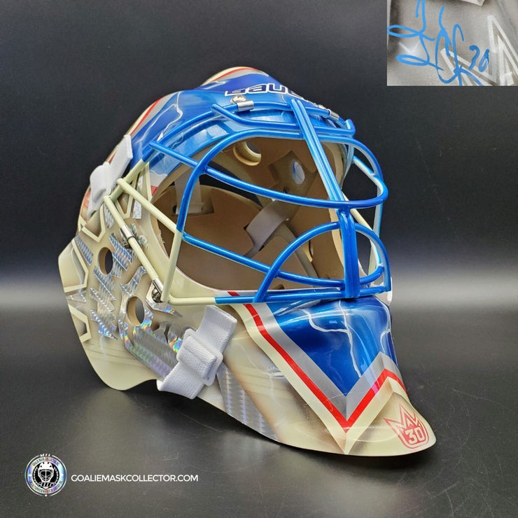 Henrik Lundqvist Signed Goalie Mask NYR Heritage 2014 Signature Edition Tribute