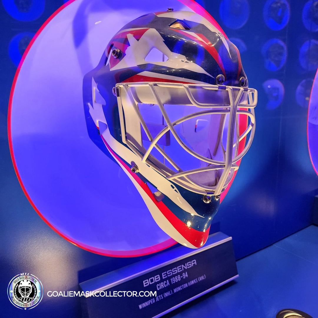 Bob Essensa Goalie Mask Winnipeg Jets 1988/94 HHOF Hockey Hall of Fame. Goalie Mask Collector.