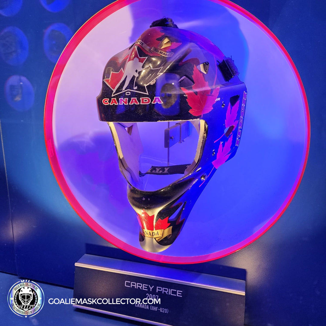 Carey Price Goalie Mask Team Canada 2007 HHOF Hockey Hall of Fame. Goalie Mask Collector.