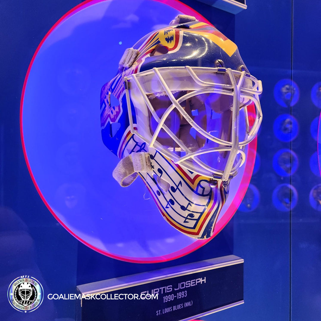 Curtis Joseph Goalie Mask St. Louis Blues 1990/93 HHOF Hockey Hall of Fame. Goalie Mask Collector.