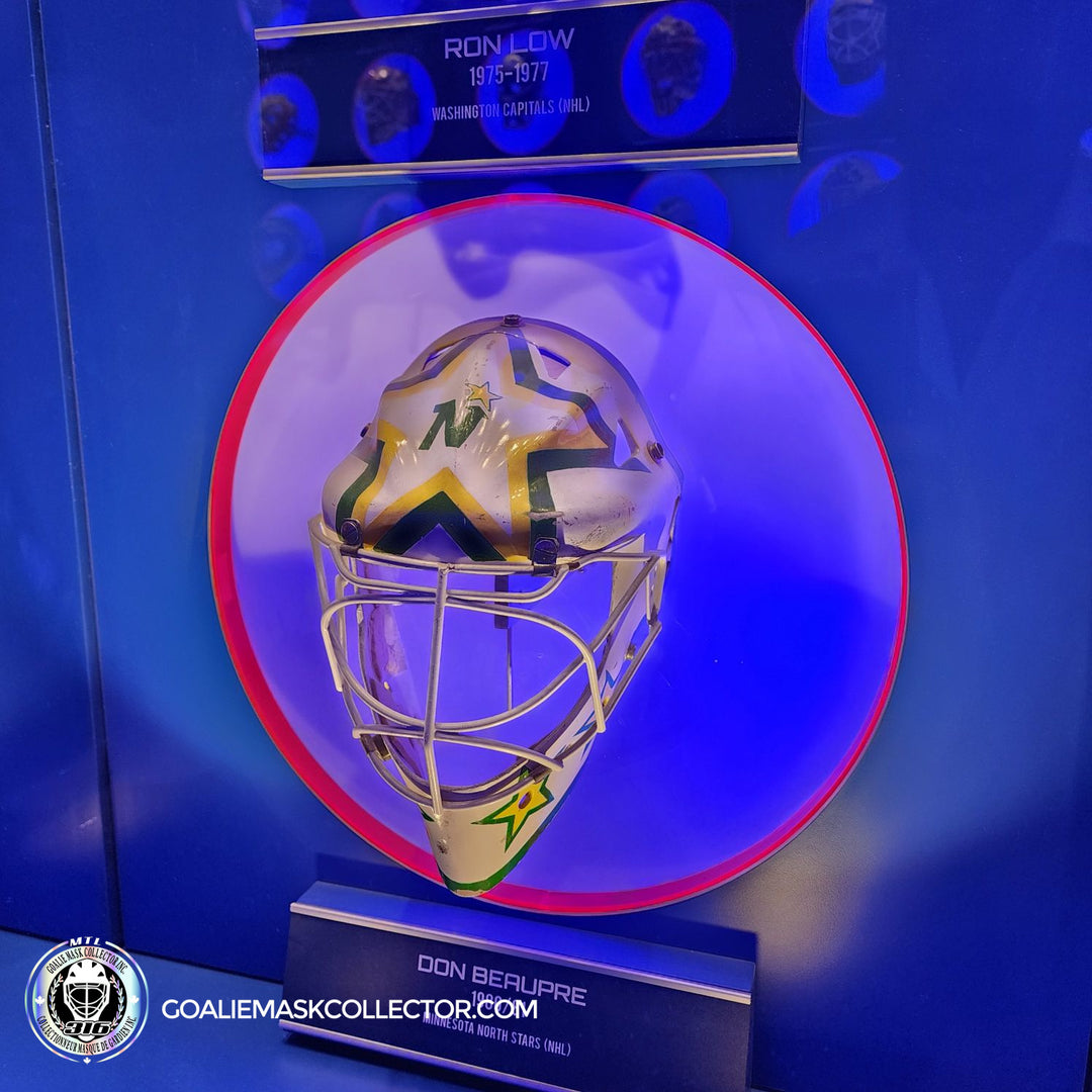 Don Beaupre Goalie Mask Minnesota North Stars 1989 HHOF Hockey Hall of Fame. Goalie Mask Collector.