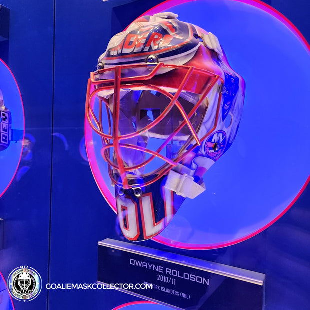 Dwayne Roloson Goalie Mask New York Islanders 2010/11 - HHOF Hockey Hall of Fame