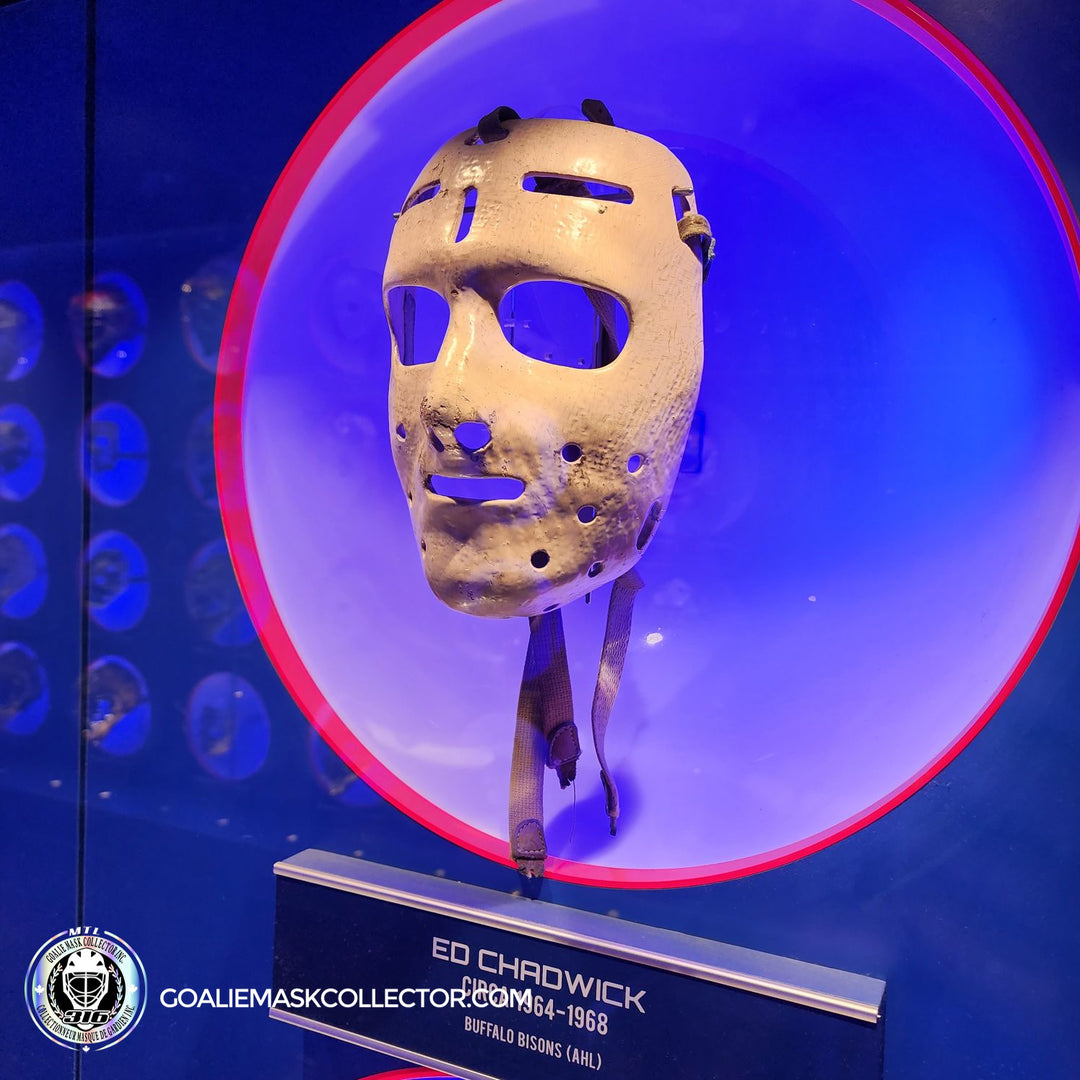 Ed Chadwick Goalie Mask Buffalo Bisons 1964/68 HHOF Hockey Hall of Fame. Goalie Mask Collector.