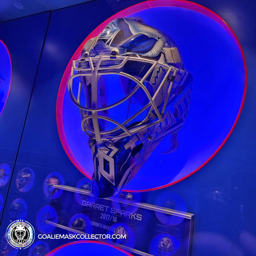 Garret Sparks Goalie Mask Toronto Marlies 2011/12 HHOF Hockey Hall of Fame. Goalie Mask Collector.