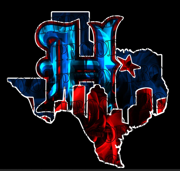 Custom Painted Goalie Mask: Houston Texas