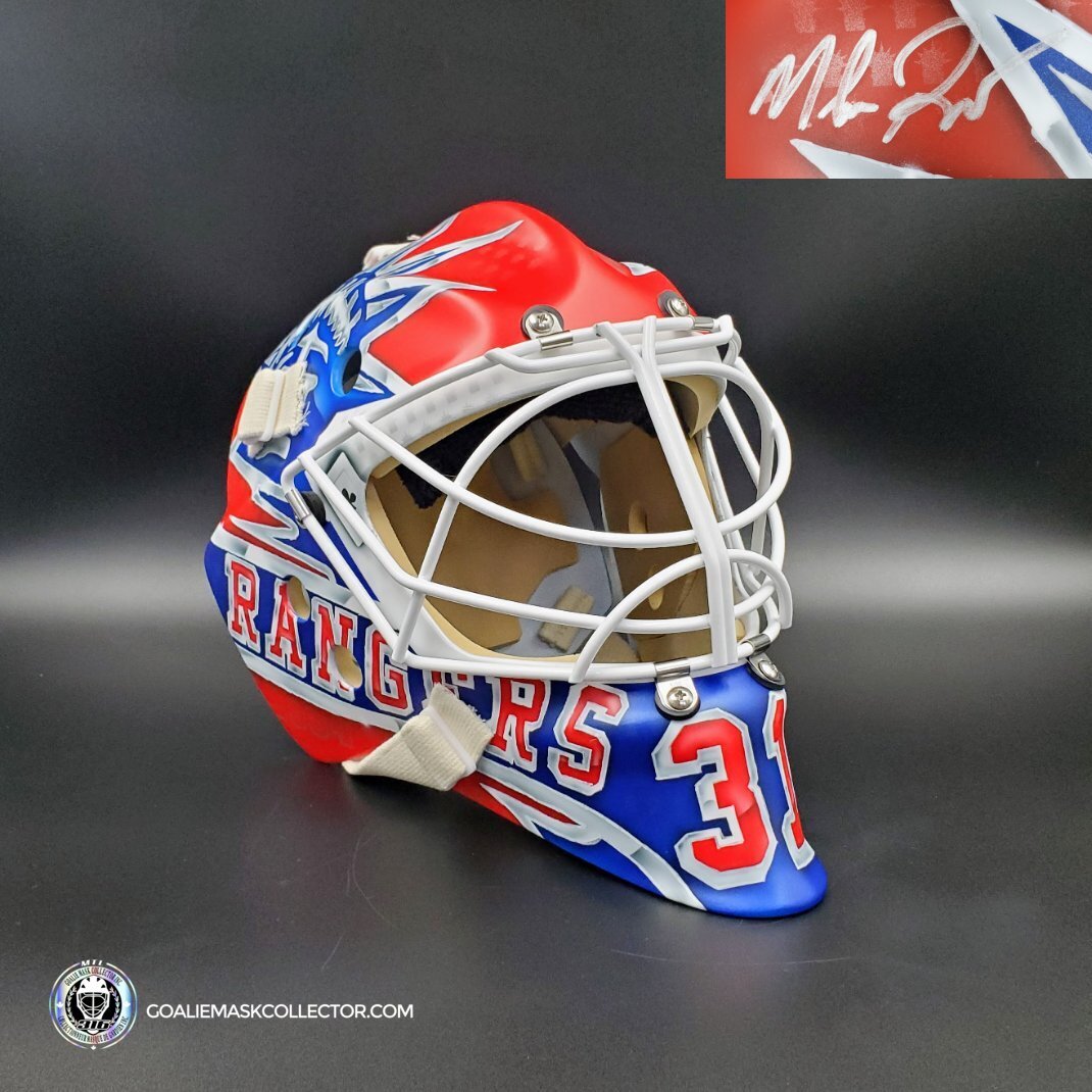 Igor Shesterkin Mike Richter Signed Goalie Mask 2023 New York Richter Tribute Signature Edition Autographed