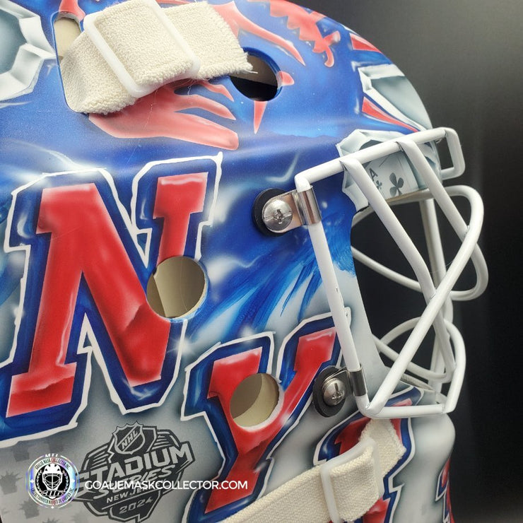 Igor Shesterkin Signed Goalie Mask 2024 Stadium Series New York Tribute Autographed Signature Edition