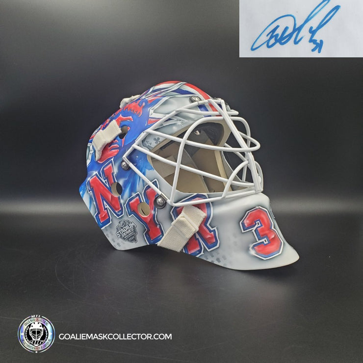 Igor Shesterkin Signed Goalie Mask 2024 Stadium Series New York Tribute Autographed Signature Edition