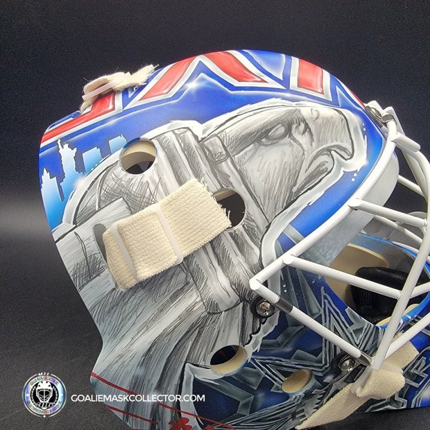 Igor Shesterkin Signed Goalie Mask New York 2022-23 V2 in Matte Finish Autographed Signature Edition
