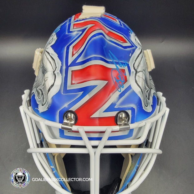 Igor Shesterkin Signed Goalie Mask New York 2022-23 V2 in Matte Finish Autographed Signature Edition