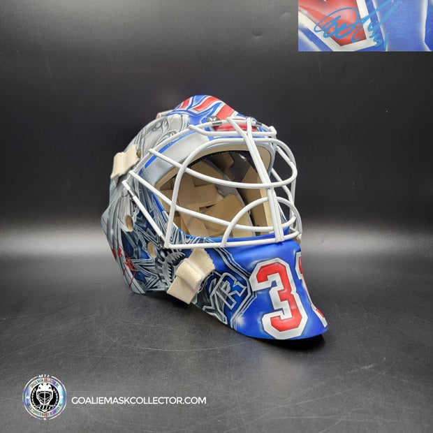 Igor Shesterkin Signed Goalie Mask New York 2022-23 V2 in Matte Finish Autographed Signature Edition