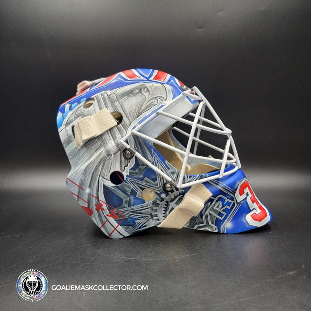 Igor Shesterkin Signed Goalie Mask New York 2022-23 V2 in Matte Finish Autographed Signature Edition