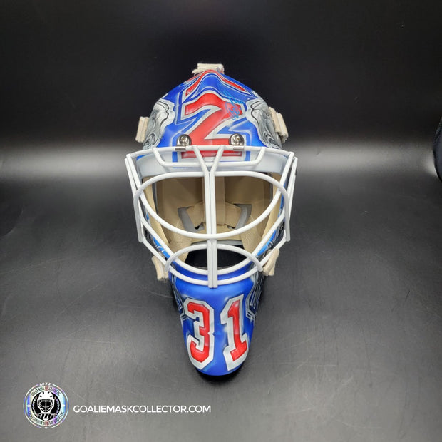 Igor Shesterkin Signed Goalie Mask New York 2022-23 V2 in Matte Finish Autographed Signature Edition