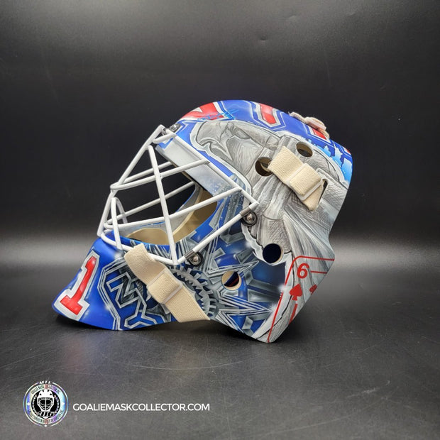 Igor Shesterkin Signed Goalie Mask New York 2022-23 V2 in Matte Finish Autographed Signature Edition