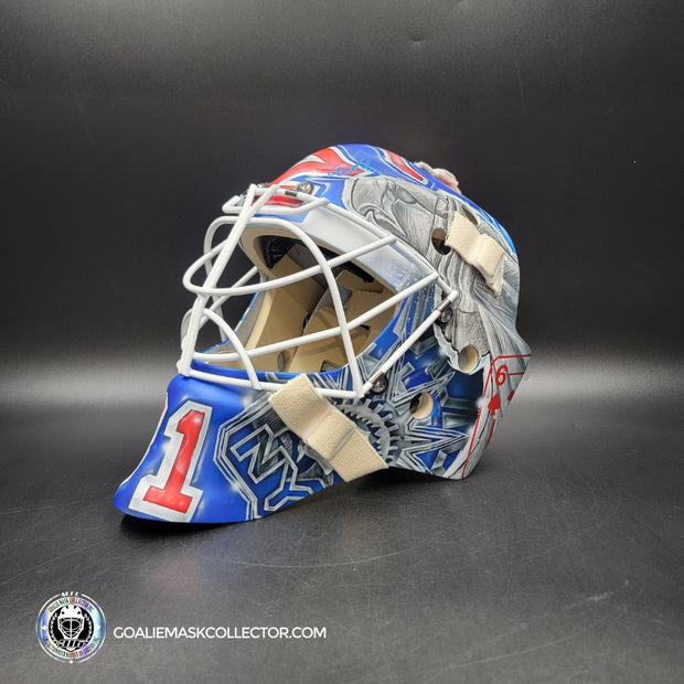 Igor Shesterkin Signed Goalie Mask New York 2022-23 V2 in Matte Finish Autographed Signature Edition