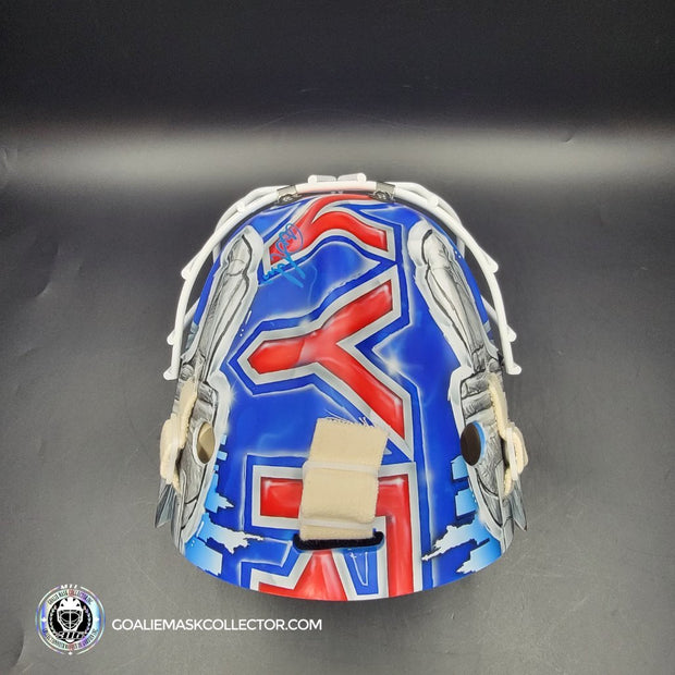Igor Shesterkin Signed Goalie Mask New York 2022-23 V2 in Matte Finish Autographed Signature Edition